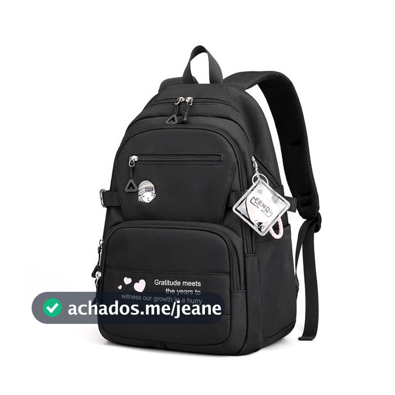 Mochila Feminina espaçosa de grande capacidade resistente nylon e leve mochila escolar elegante para viagens e uso diá