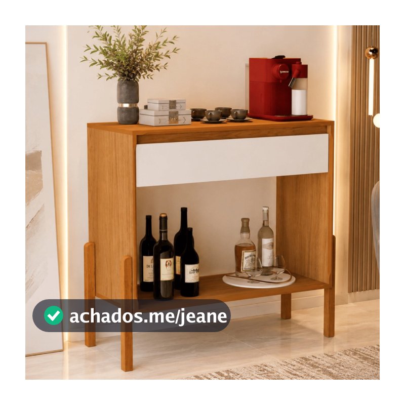 Aparador com Gaveta Estilo Retrô para Sala de Estar Hall de entrada e Cozinha  Buffet Adega Bar cantinho do café