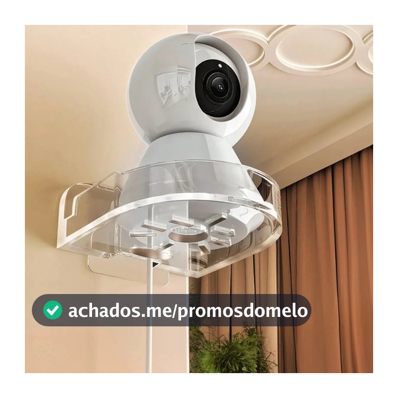 Suporte Multiuso Autocolante Resistente Câmeras Babás Eletrônicas Decoração Organizador Furos Fios