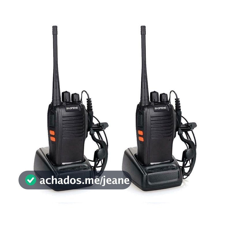 kit 2 rádios comunicador baofeng Alcance 12 Km 16 Canais BF 777S Profissional recarregável rádio