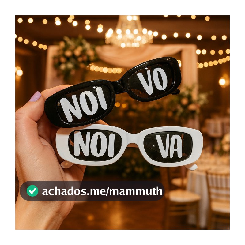 Kit 2 Óculos De Sol Retro,  clássico: Noivo e Noiva | Casamento, Festa, Baile, Comemoração, pré-wedding