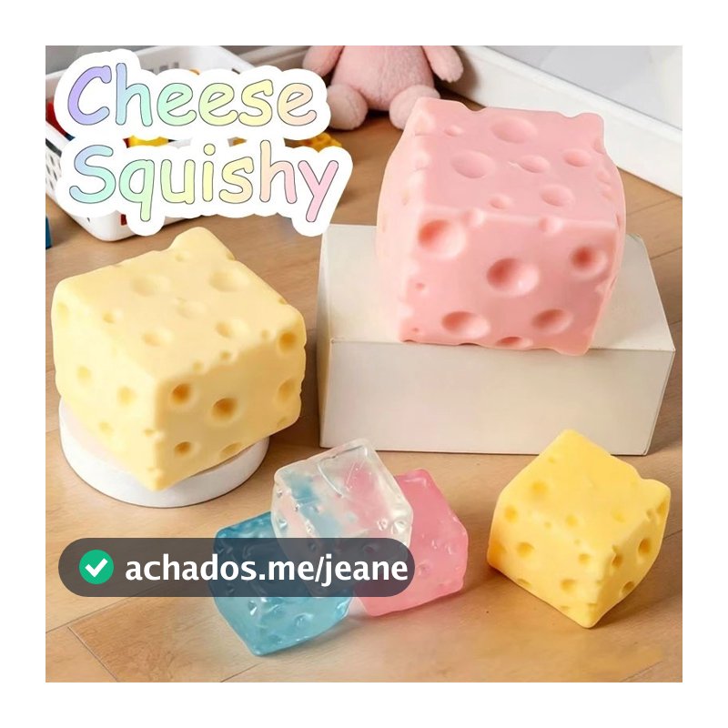 Queijo Gigante Macio Brinquedo Mole Hadiah Vaselina Preenchido Lento Subindo Modelável Cremoso Alívio Do Estresse Fidget