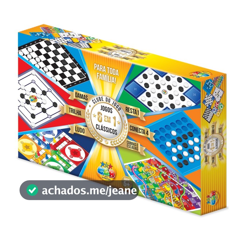 JOGO DE TABULEIRO 4 JOGOS EM 1 GGB 48 PEÇAS BRINQUEDOS DAMAS TRILHA LUDO RESTA 1 DADO CLÁSSICO GAMES