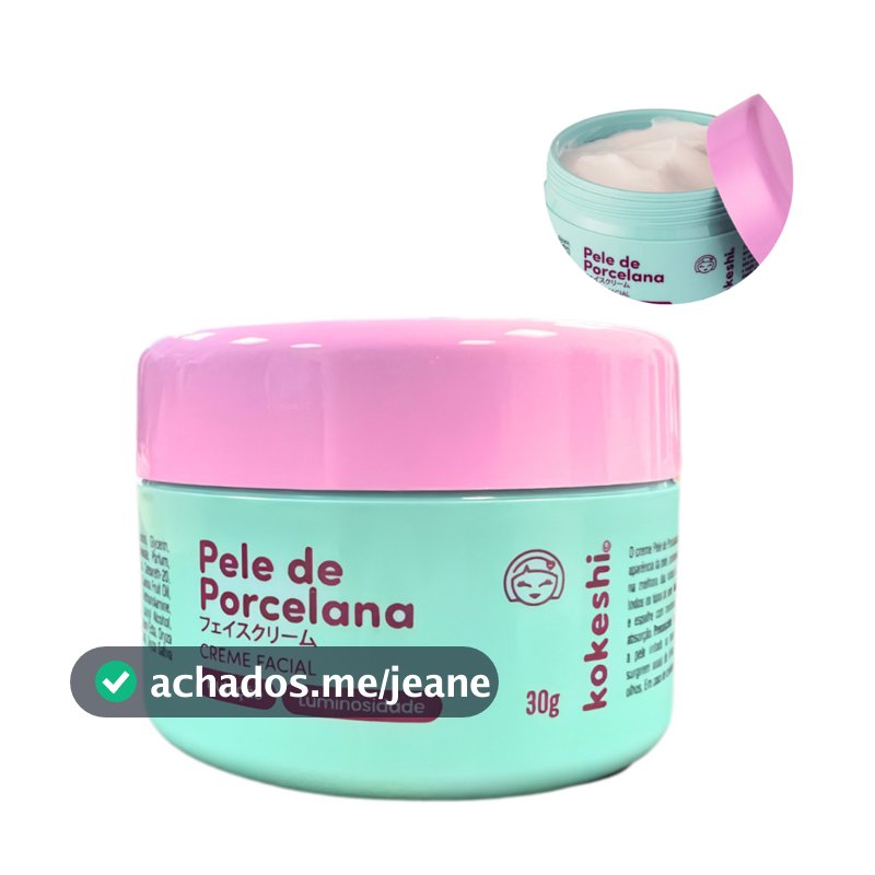 Hidratante Facial Kokeshi Pele de Porcelana Creme Hidratante Facial Coreano Rosa Mosqueta 30g