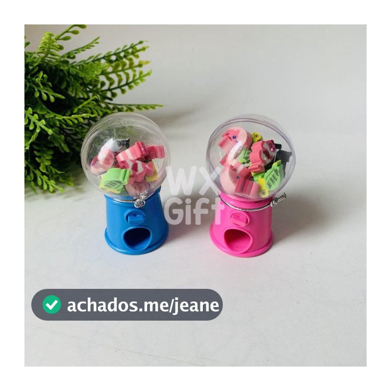Mini Pote Baleiro com Borracha Fundo do Mar - Leonora / WX Gift