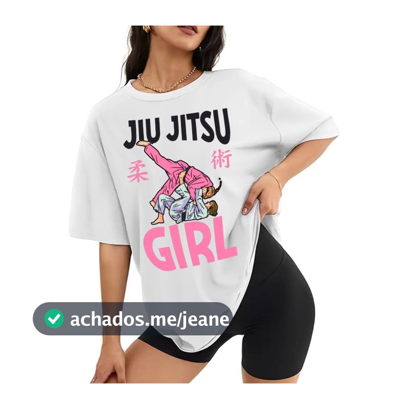 Camiseta Premium em Algodão Puro SISI Blusa Feminina Jiu Jitsu Feminino Artes Marciais Luta Moderno