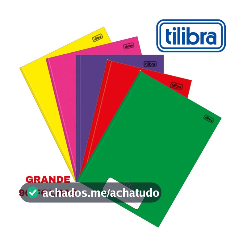 Kit 5/10/15/20 Cadernos Brochura Grande A4 96 Folhas Capa Dura TILIBRA D+ Caderno Brochurao