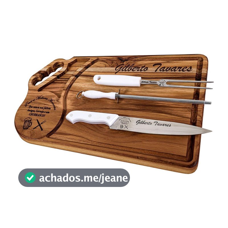 Kit Churrasco Completo Personalizado Time Tábua com Utensílios