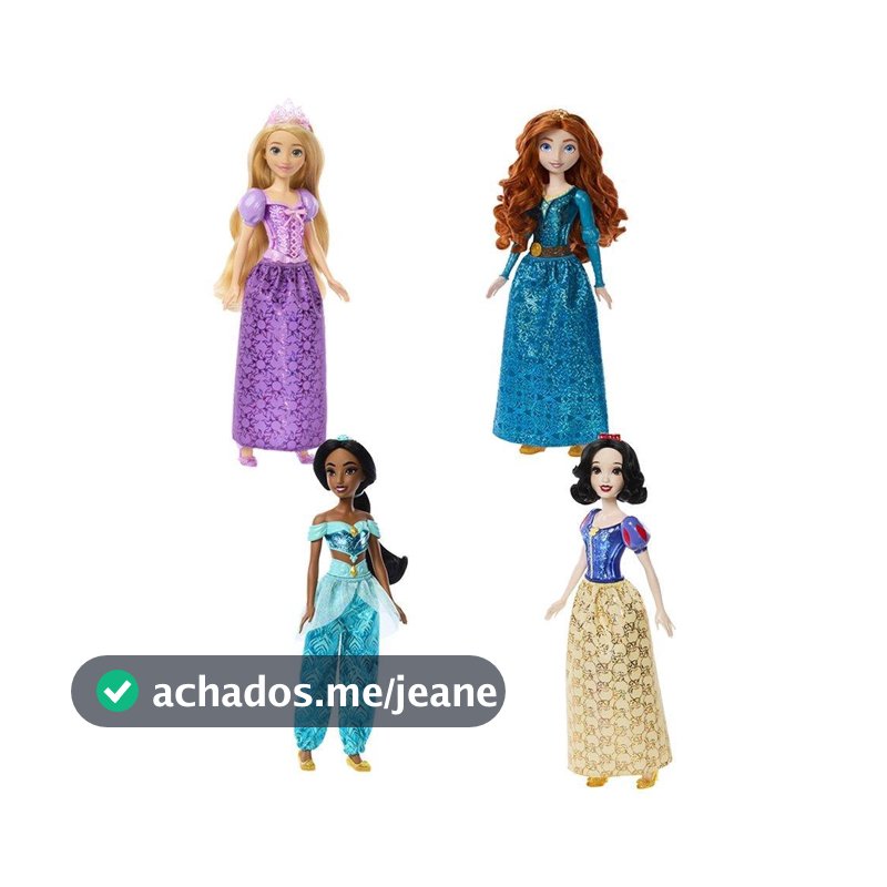 Boneca Disney Mattel Princesa Saia Cintilante Sortida HLW02