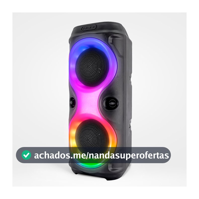 Caixa de som Bluetooth Portátil Com Led RGB Portátil FM USB TWS 30W Para Praia, Festa ou Viagem