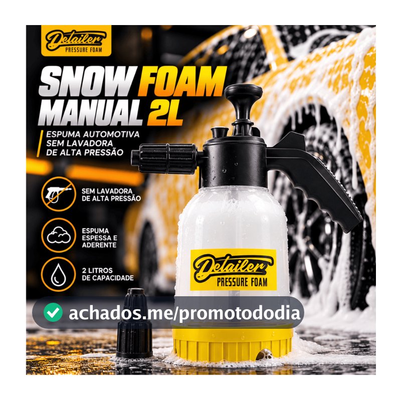 Snow Foam Manual 2L Detailer Pulverizador Espuma Automotiva Pressão