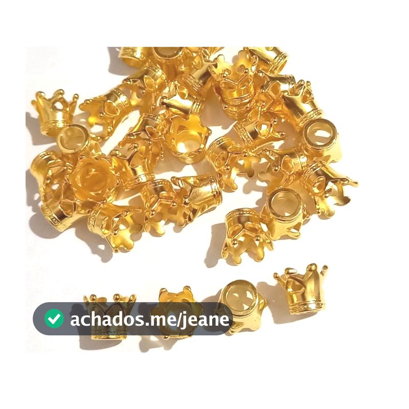 Mini Coroa de Abs Dourada  ou  Prata Pacote Com 30/50/100/150/200 Unidades