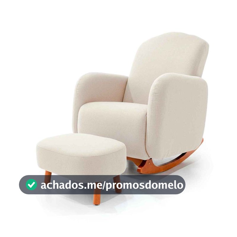 Poltrona Cadeira Para Sala Moderna e Confortável Boucle Off White Ergonômica Orgânica Amamentação