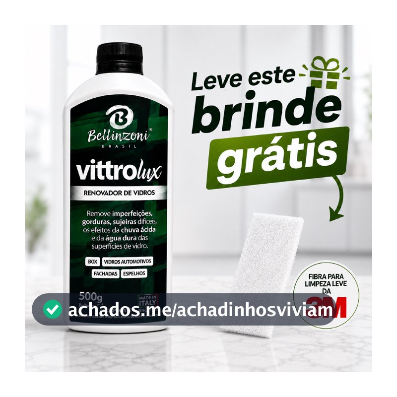 Vittrolux Limpa Espelho Box Vidro Automotivo Bellinzoni 500g