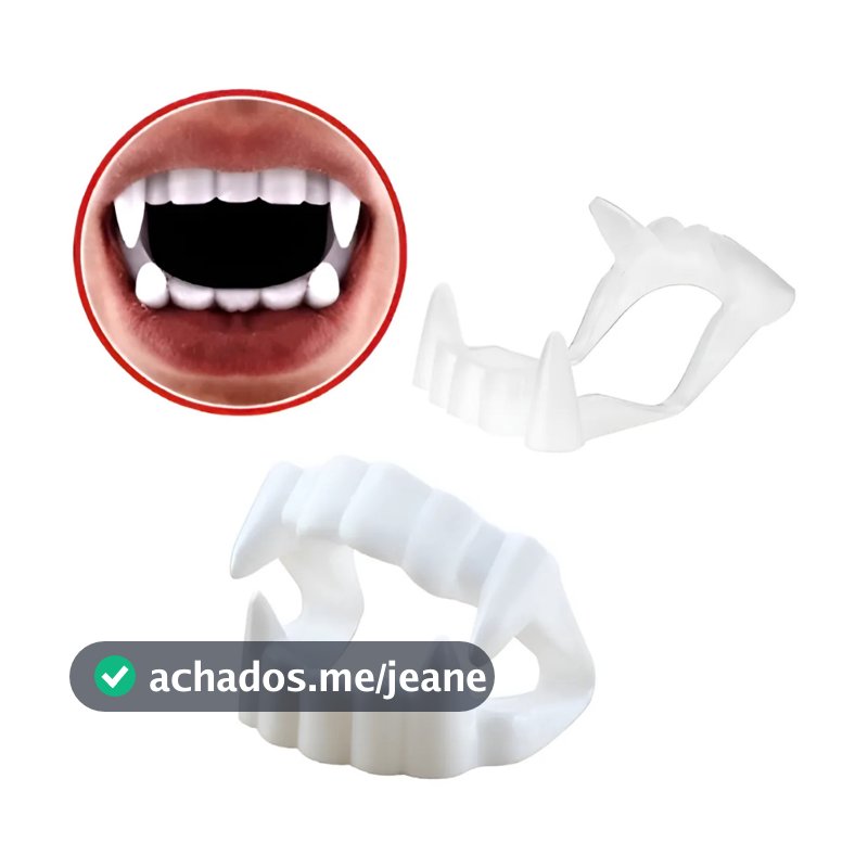 Kit 25 Dentaduras De Vampiro Branca Brinquedo Festa Sacolinha Aniversário Halloween Dia Das Bruxas