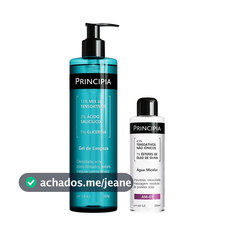 Principia Kit Double Cleasing c/ Água Micelar AM-01 + Gel de Limpeza GL-01