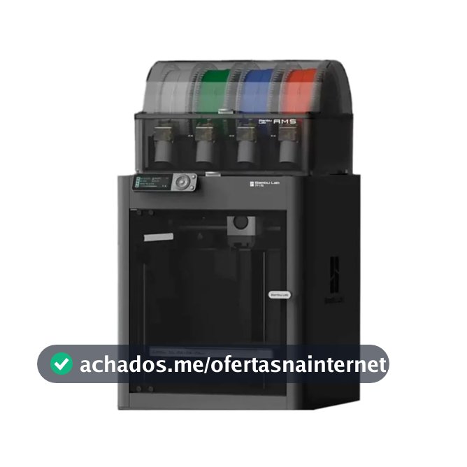 Impressora 3D P1S Combo AMS Bambu Lab com nota fiscal e garantia.