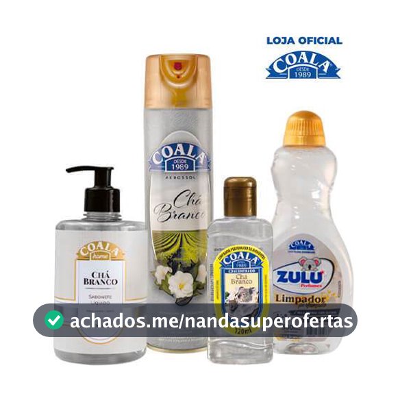 Kit Casa Limpa Coala/Zulu Perfumes - Chá Branco