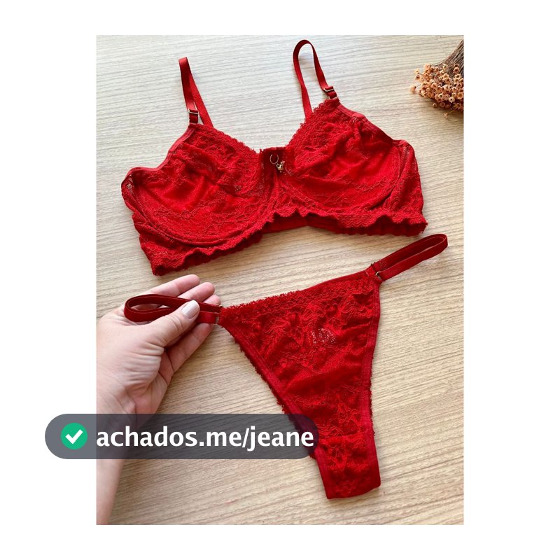 Conjunto Calcinha Fio Dental De Renda Com Sutiã De Renda Sem Bojo Com Aro Lingerie