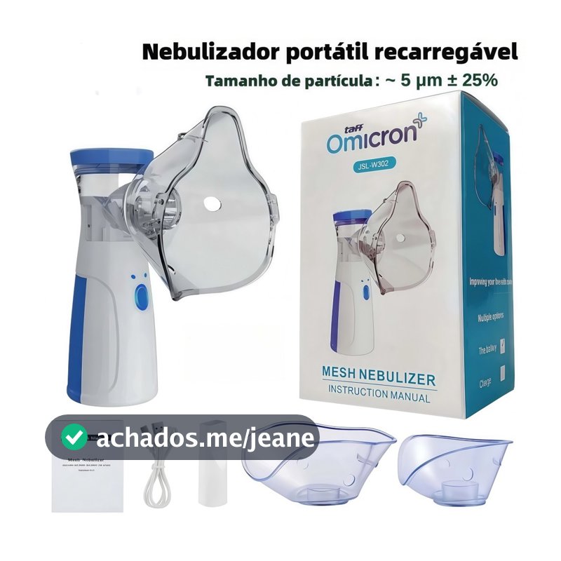 Nebulizador Ultrassônico Compacto e Silencioso, Cuidado Completo para Crianças e Adultos