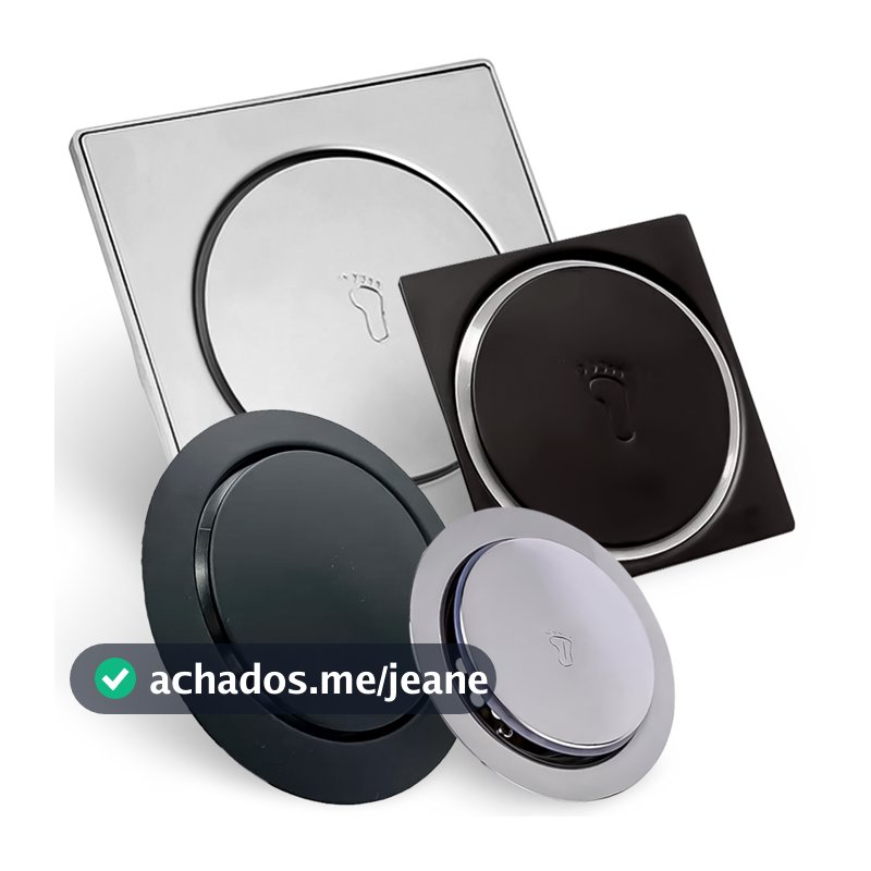 Ralo Click Inteligente 9,5x9,5/10x10/15X15cm Inox Banheiro Veda Cheiro Redondo Quadrado A Escolher