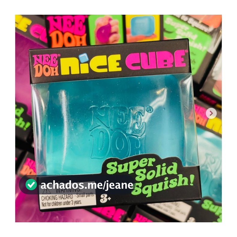 NeeDoh Nice Cube Super Solid Squish Pink Stress Toy Novo Na Caixa Brinquedo Mole