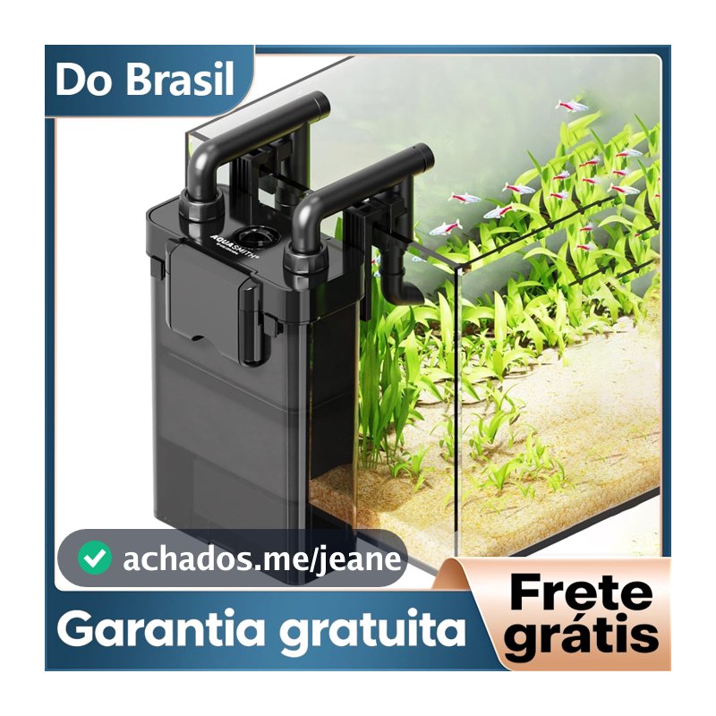 Filtro Externo Hang-on para Aquário Newpet Tipo Cascata 3 em 1 Filtragem Silenciosa