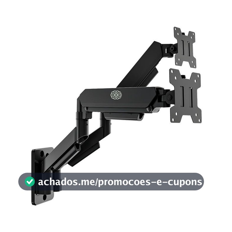 Suporte Articulado de Parede Para Monitor Zinnia Fortress 200, Pistao a Gas,17 Pol. A 32 Pol., Preto