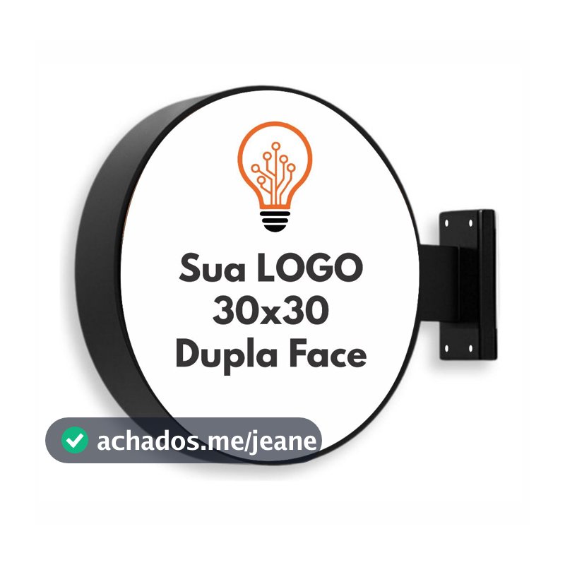 Placa Luminoso fachada modelo pirulito 30x30 dupla face