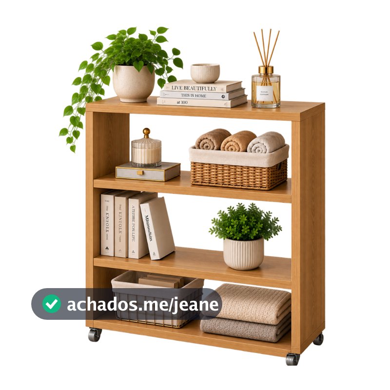 Estante Multiuso com Rodinhas Organizadora Compacta para Loja, Quarto e Closet 86