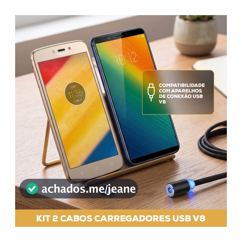 Cabo Magnético Trançado Para V8 j3 prime  Usb  E Micro-usb V8