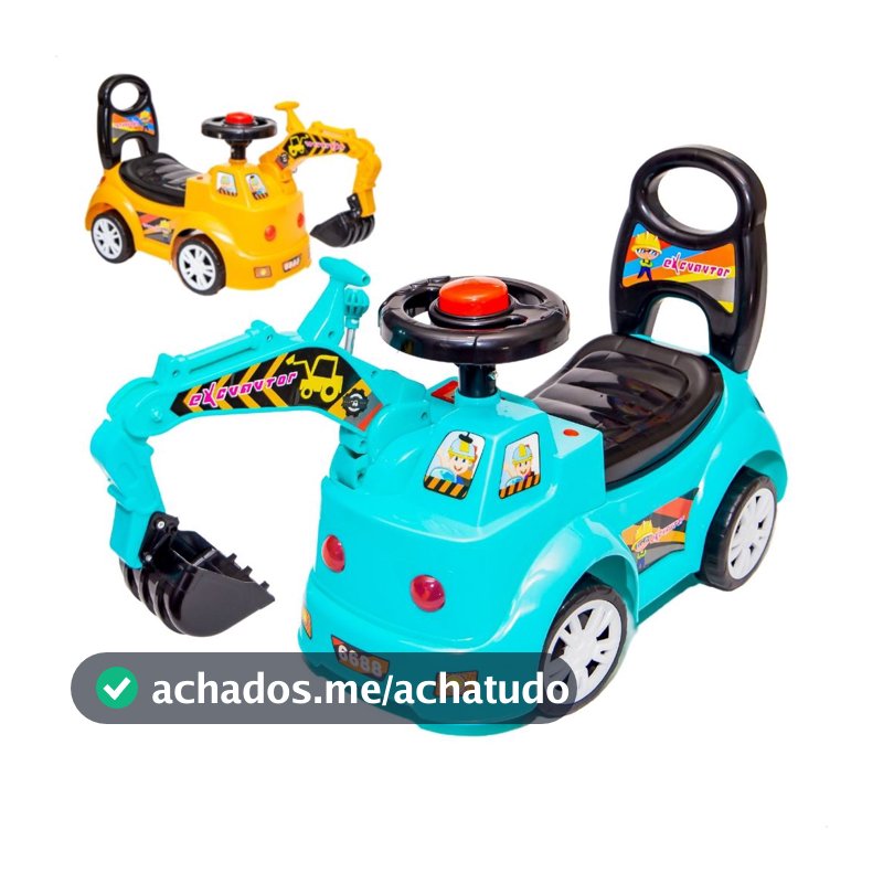 Escavadeira Gigante Infantil Trator de Brinquedo Retroescavadeira