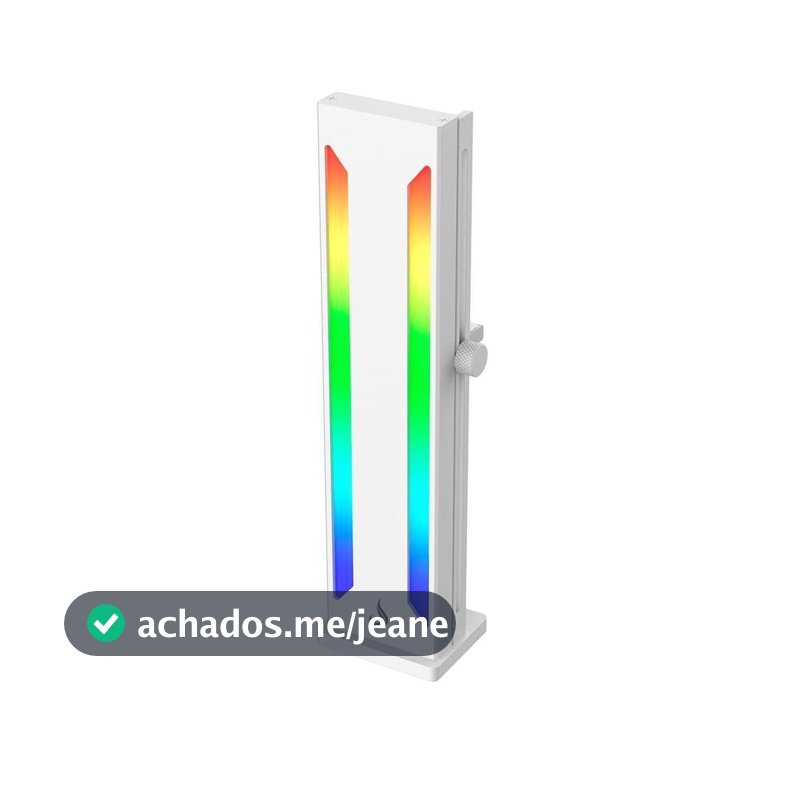Suporte para GPU Rise Mode, ARGB, 500mm, Aura V2, Branco - RM-SPVG-02-ARGB-W