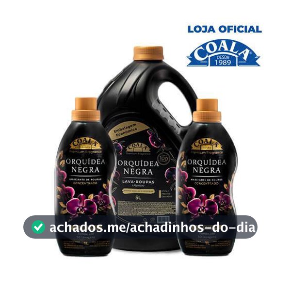 Kit Coala Laundry Lava Roupas 5L + 2 Amaciantes 1L - Orquídea Negra