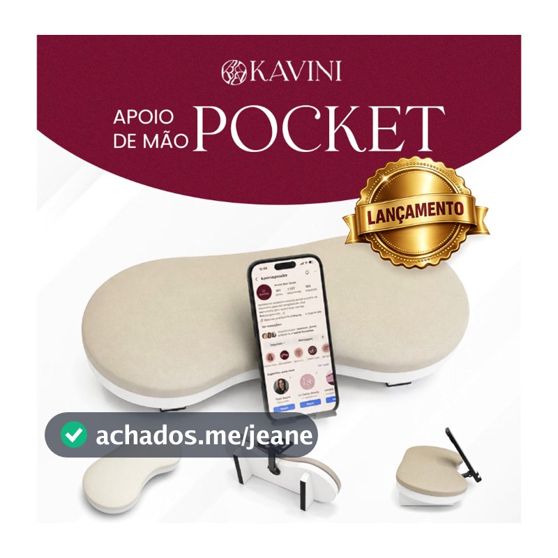 Apoio Apoiador Suporte de Mão Braço Comfort Pocket Manicure Profissional Ergonômico Nail Design Unhas Gel