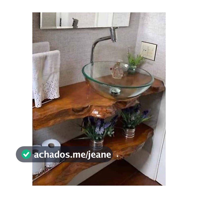 Bancada Madeira Rustica 60x25 Lavabo Prateleira