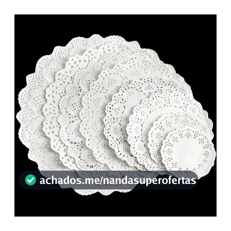 Kit 50/100/150 Toalhas Rendada Redonda 16cm de Papel Descartável Convite Decoração