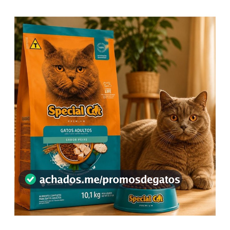Ração Gato Adulto 10.1KG Special Cat Sabor Peixe