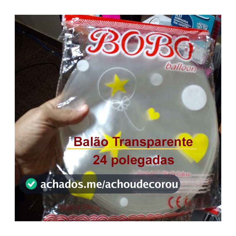 Balão Bexiga Bubble Cristal Transparente 24 Polegadas - Festa Infantil, Guirlandas e Decorações