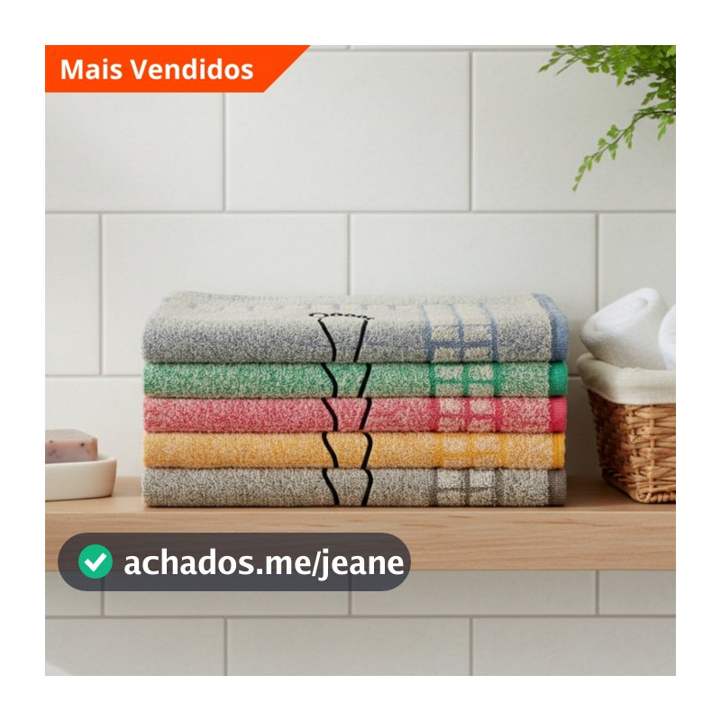Kit 5 Toalhas de Piso Atoalhado Com Ou Sem Estampa Pézinho Saída Box Grande Banheiro Elegante