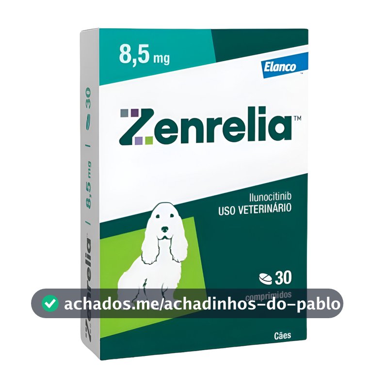 Zenrelia 8,5mg Elanco Cão Coceira Dermatite 30 Comprimidos
