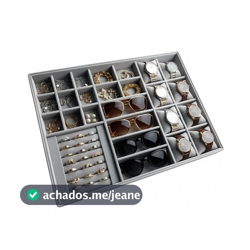 Organizador Caixa Porta Joias E Acessóros Para Gavetas Armário Guarda Roupa
