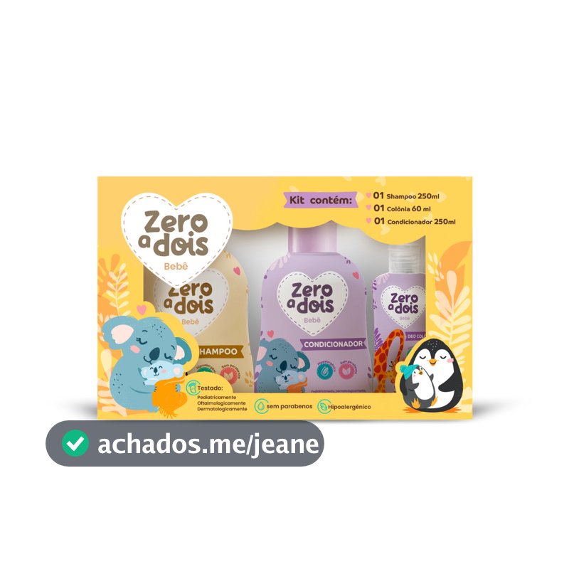 Kit para Bebê Shampoo + Condicionador + Colônia - Zero a Dois
