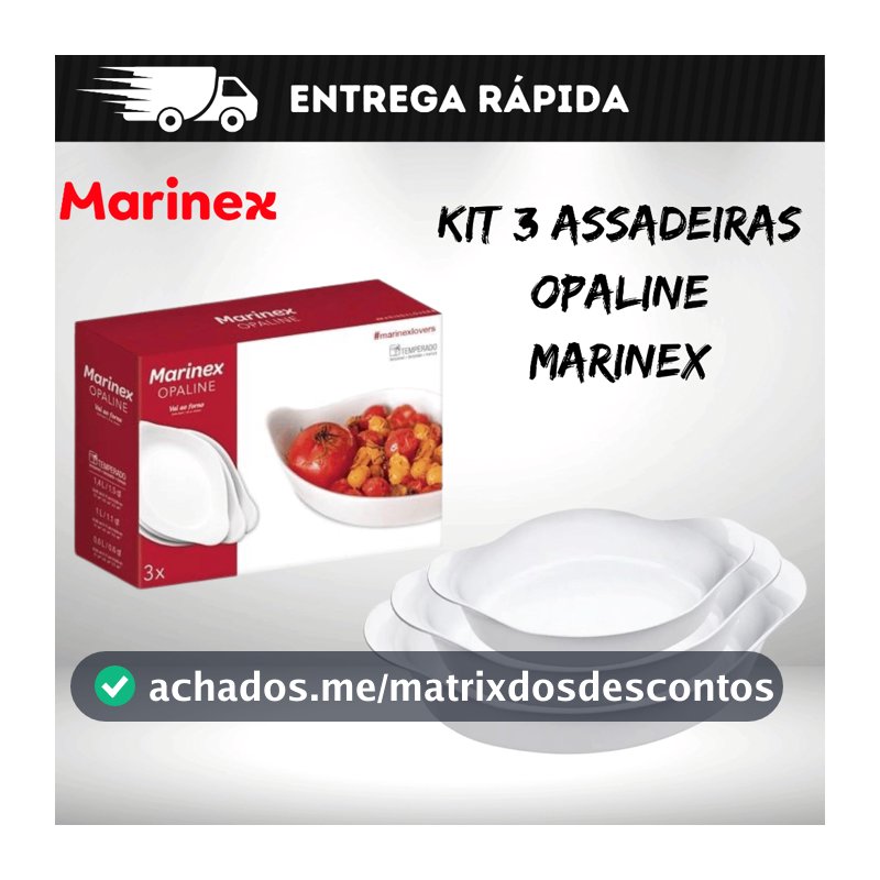 KIT 3 ASSADEIRAS OPALINE MARINEX - NADIR