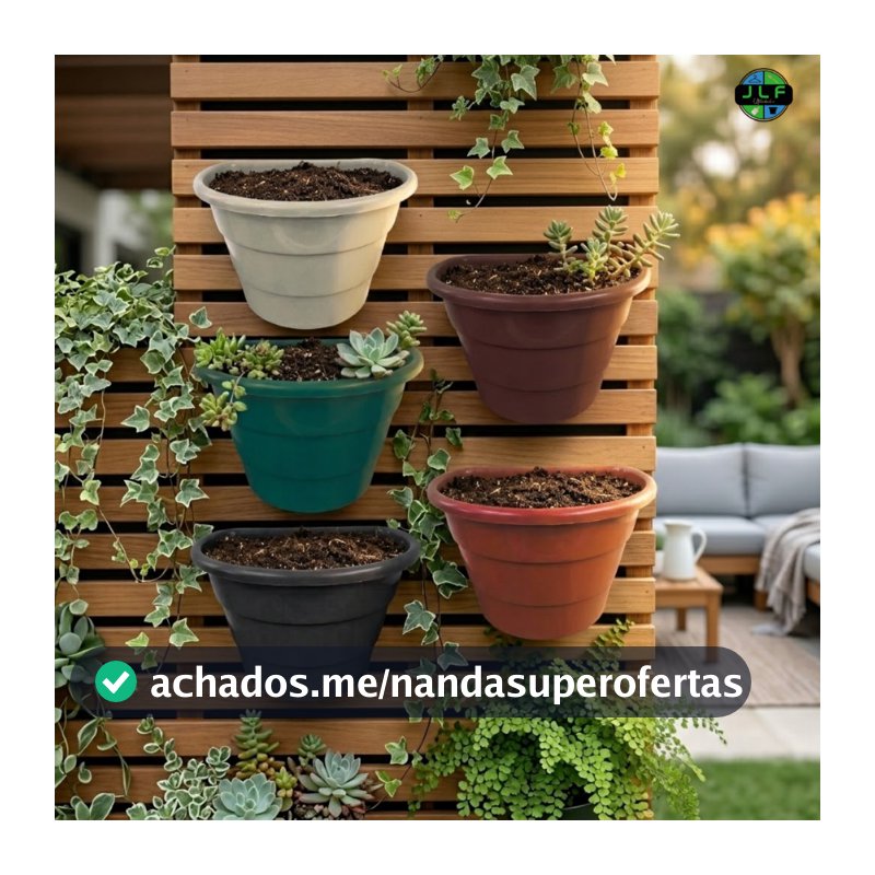 Kit 10 Vaso Parede Arandela Jardim Vertical 3,3 L Horta