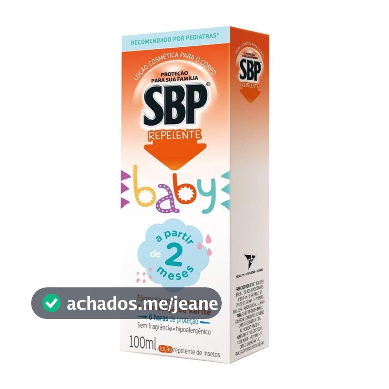 SBP Repelente Baby 100ml Com Icaridina - Loção Corporal - Sem Fragrância - A Partir De 2 Meses - Hipoalergênico