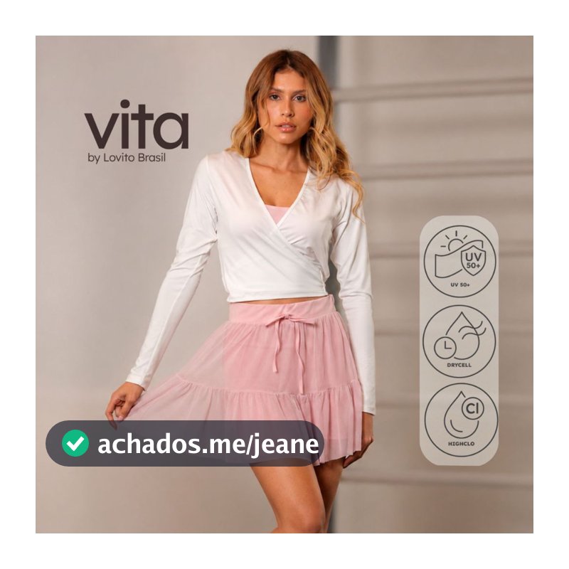 Lovito Vita Blusa Feminina Transpassada Manga Longa SEB20092039