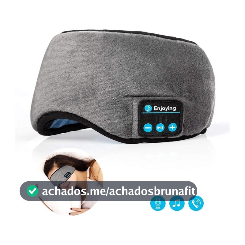Tapa Olho Máscara Dormir Fone De Ouvido Bluetooth Confortável LEO