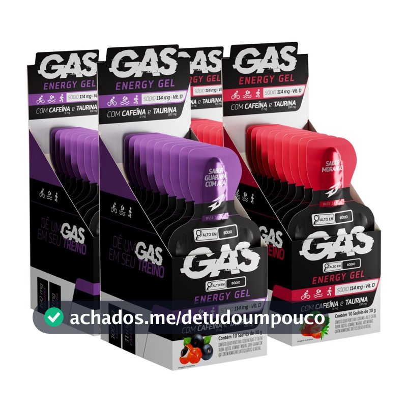 Kit 4x Gel Energético Carbo Gel 40 Sachês Gas Bodyaction