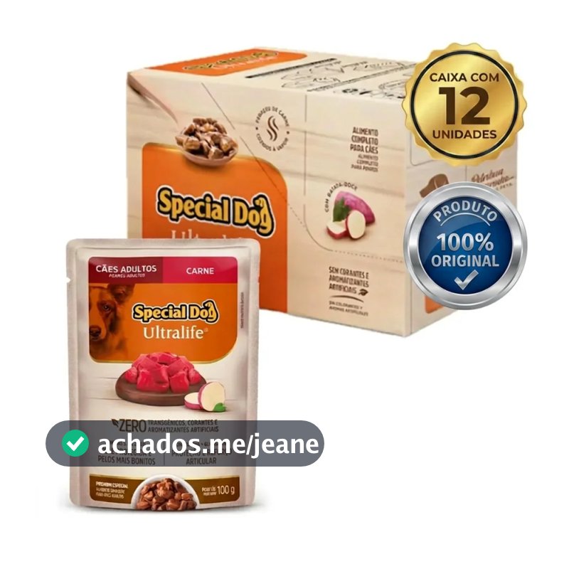 Sachê Special Dog Ultralife 100g Kit 12 ou 24 Unid Carne Frango Salmão Cordeiro Adultos E Filhotes